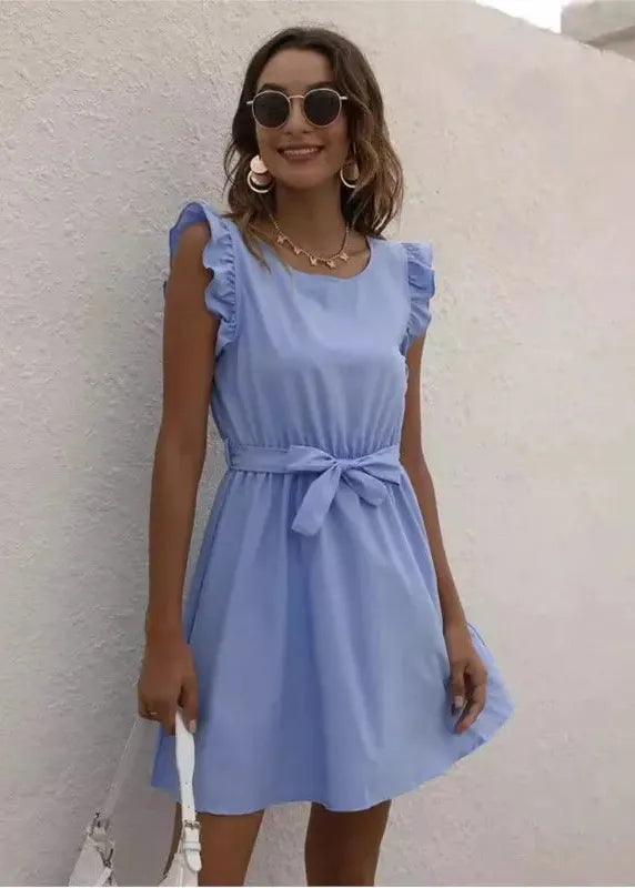 Robe bleue courte