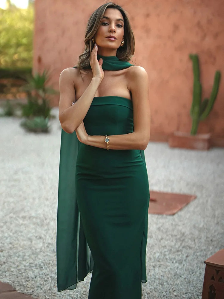 Robe ceremonie verte