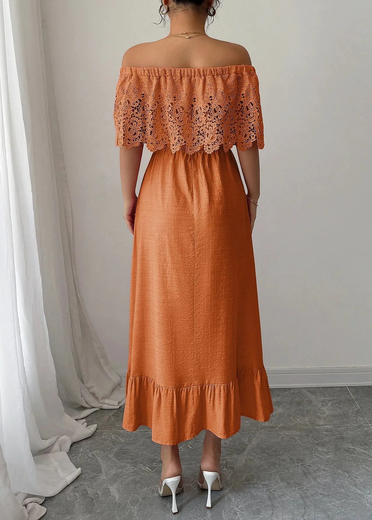 Robe boheme orange