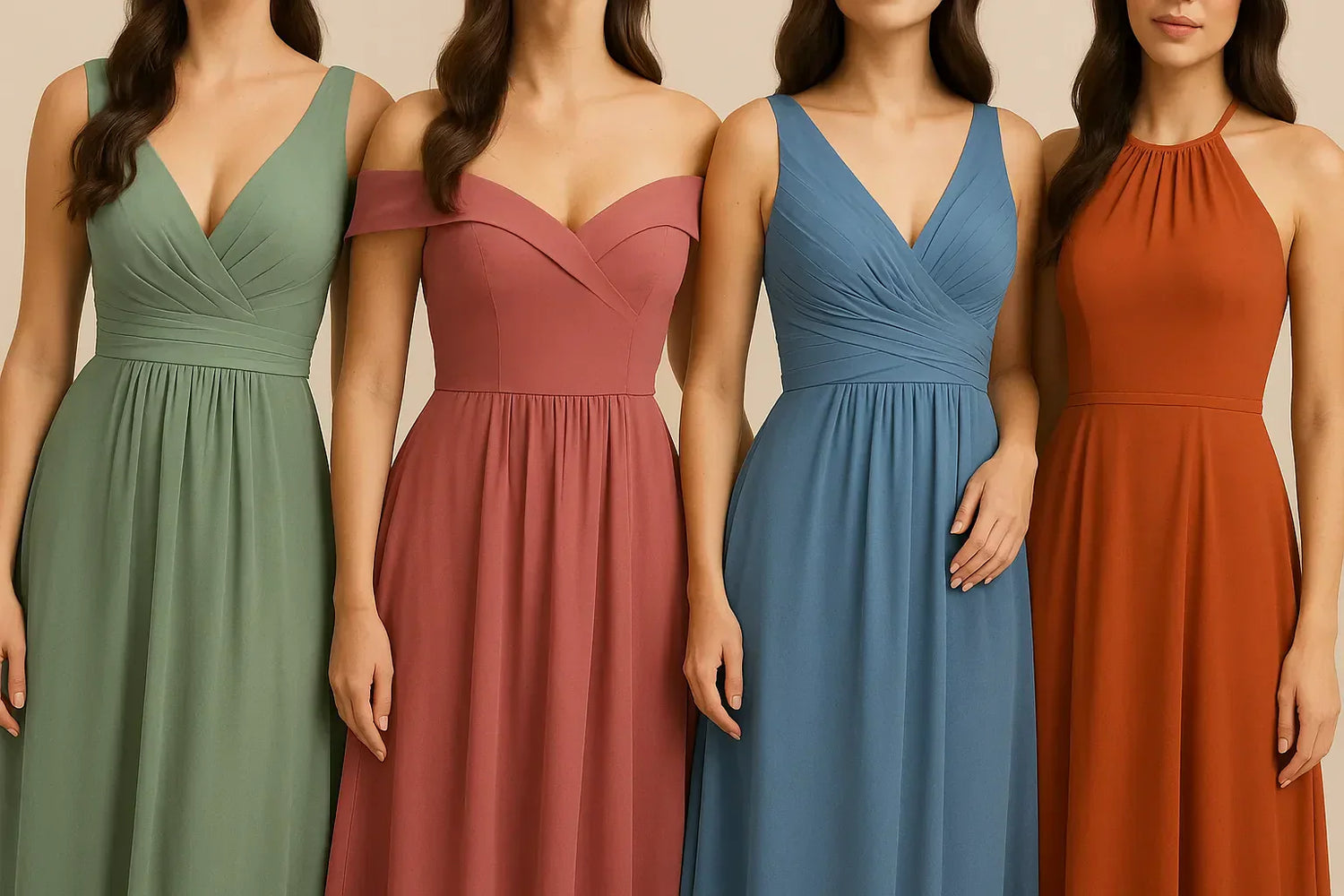 Meilleures couleurs de robes demoiselles d'honneur 2025
