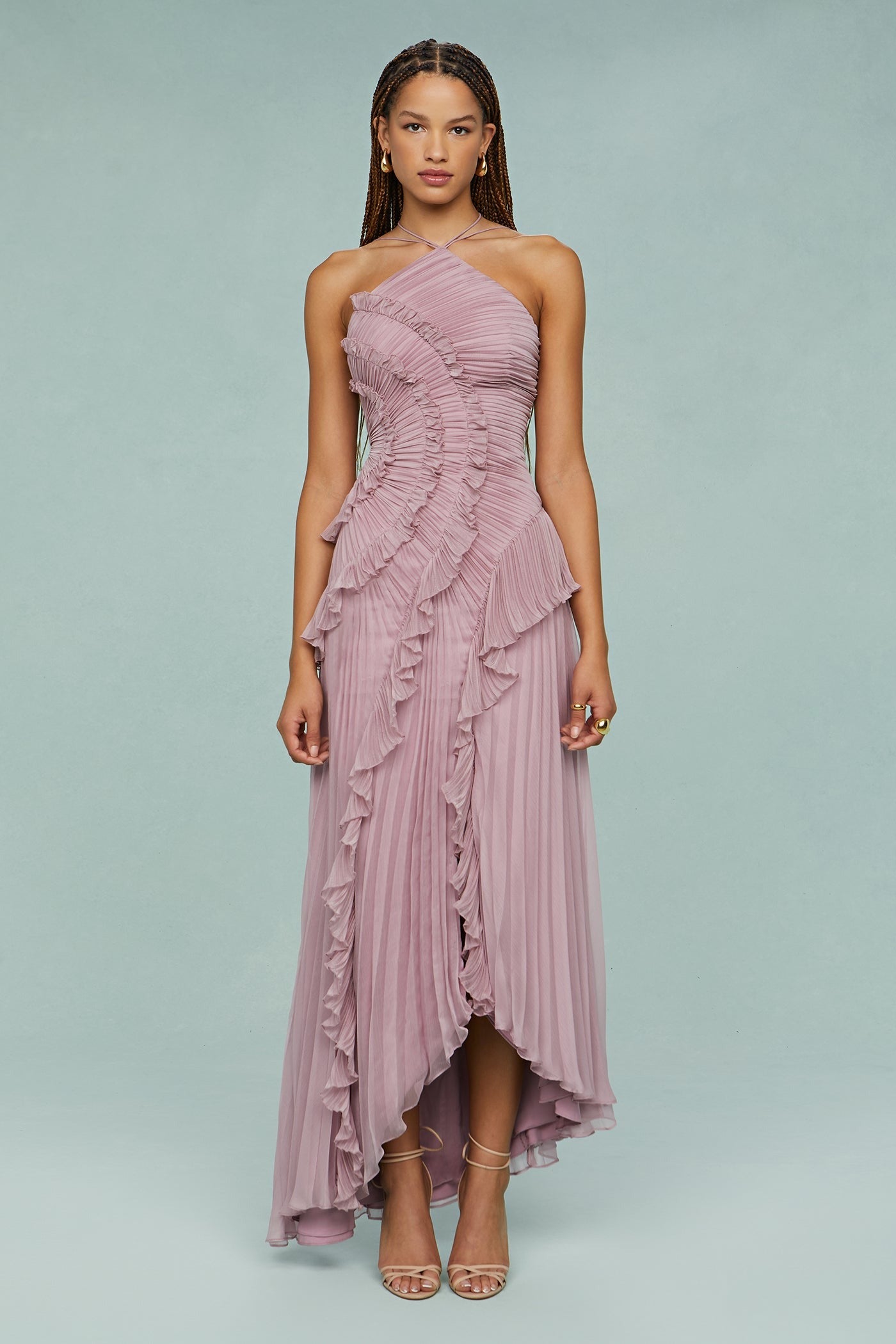 Robe à volant longue