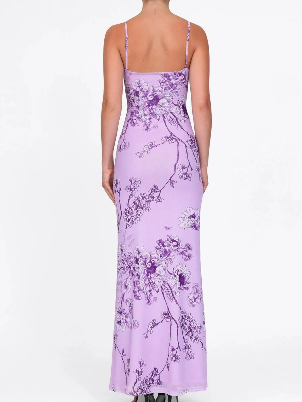 Robe longue lilas