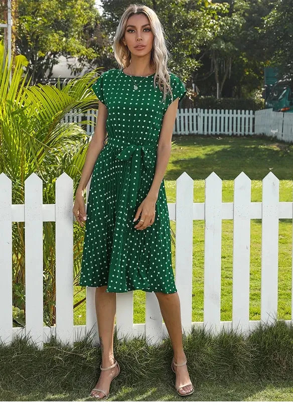 Midi robe a pois