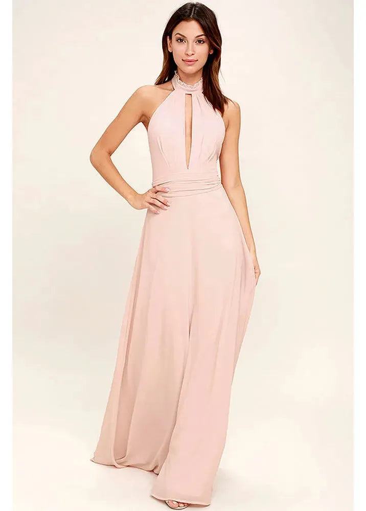 Robe demoiselle d honneur rose pale