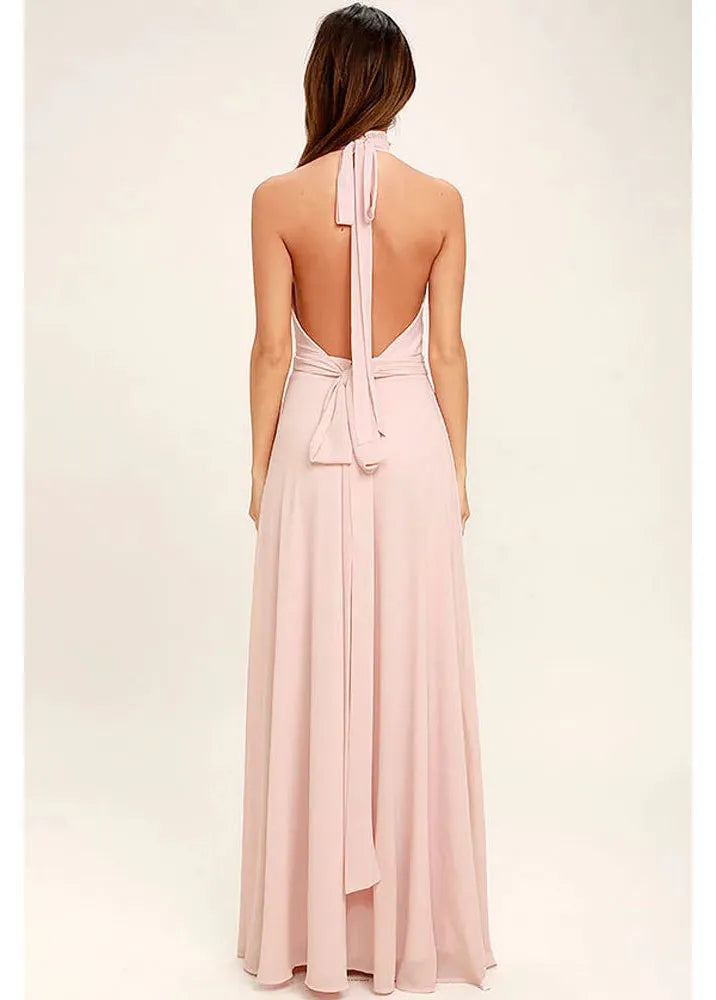 Robe demoiselle d honneur rose pale