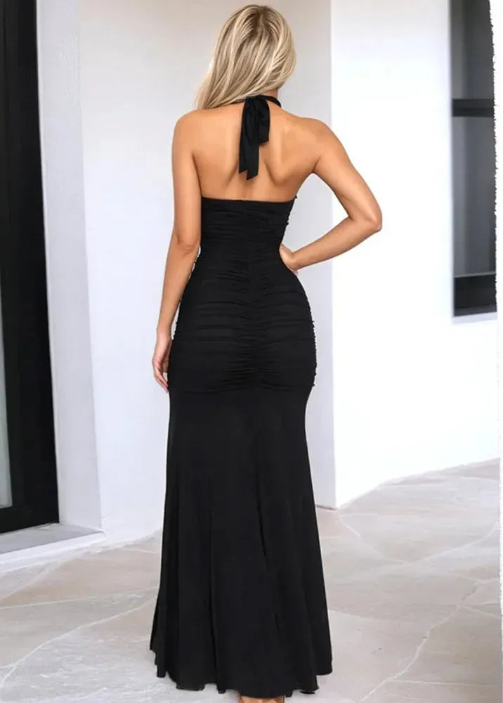 Longue robe de soirée noire