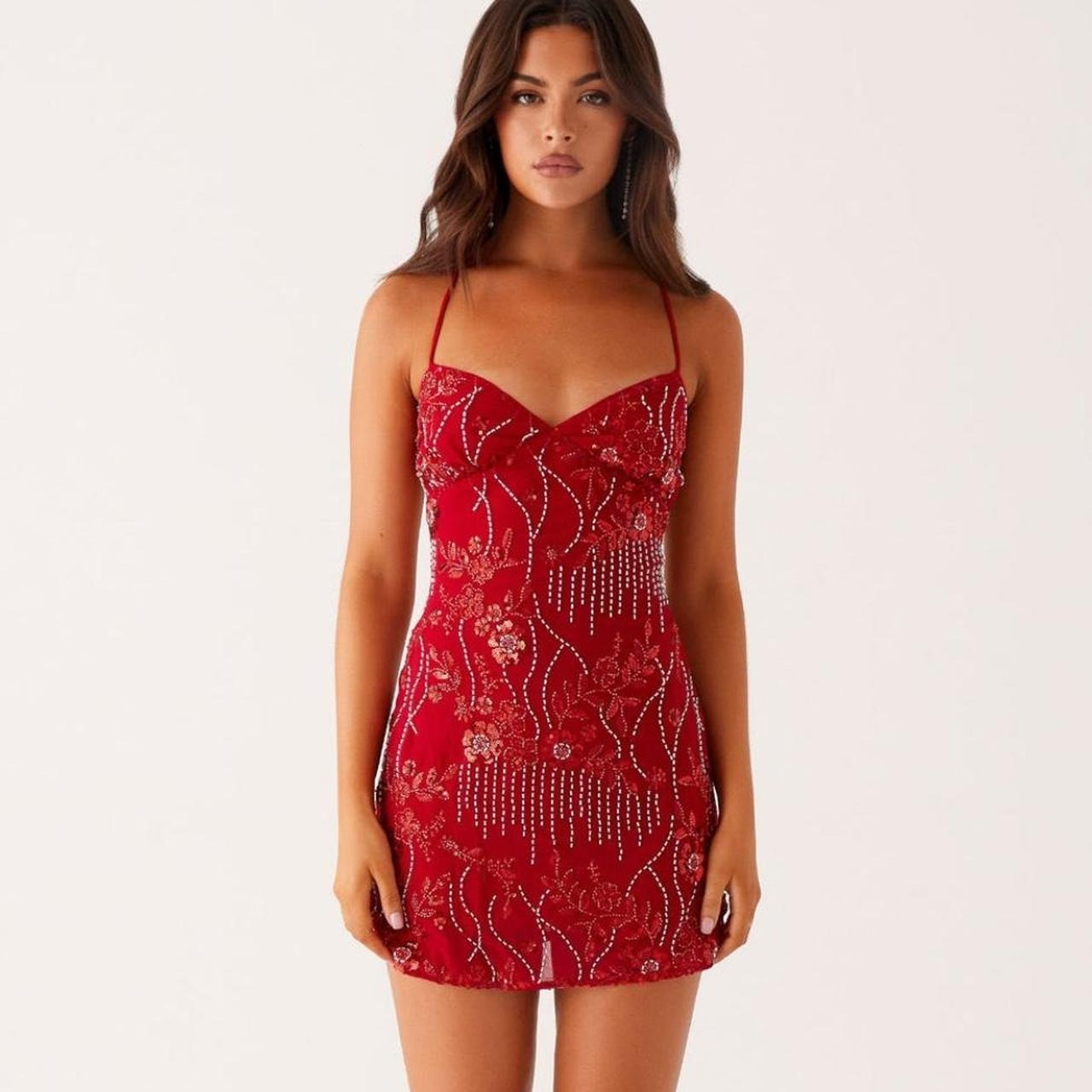 Robe a sequin rouge
