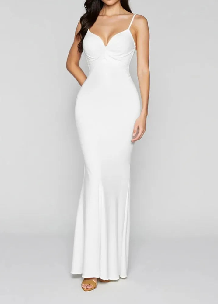 Robe blanche longue-Robe Parfaite