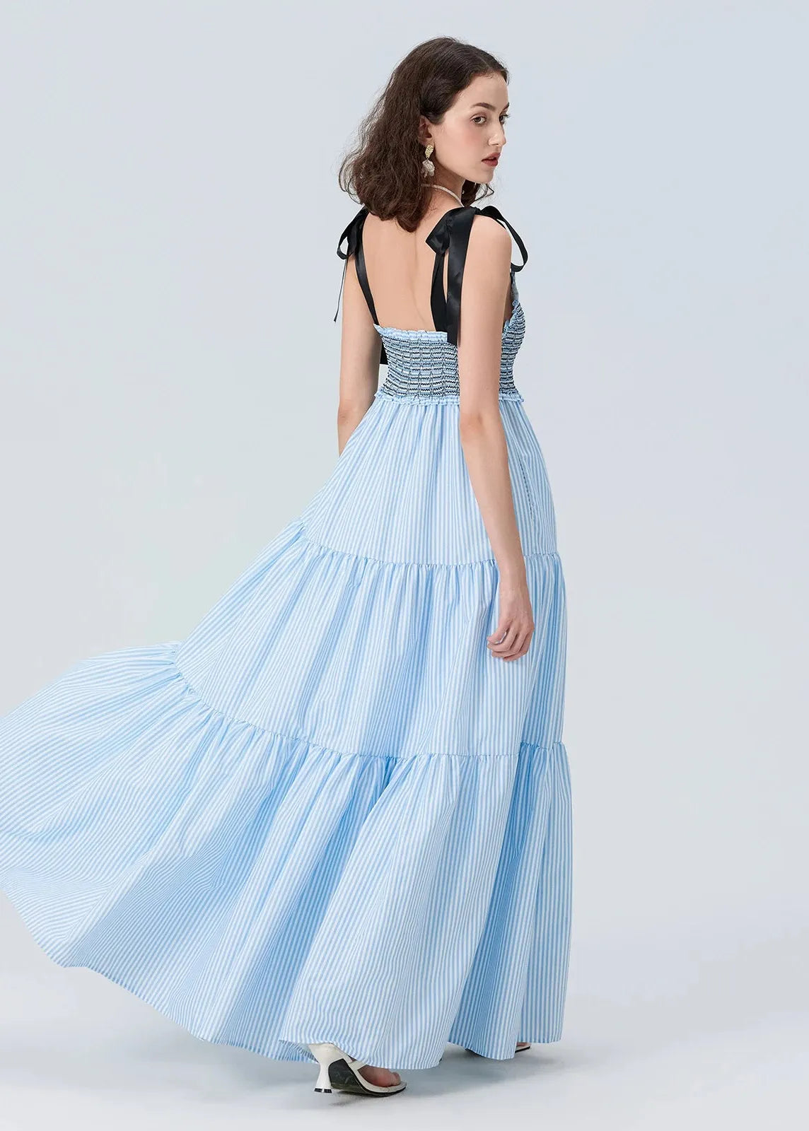 Robe champêtre bleue