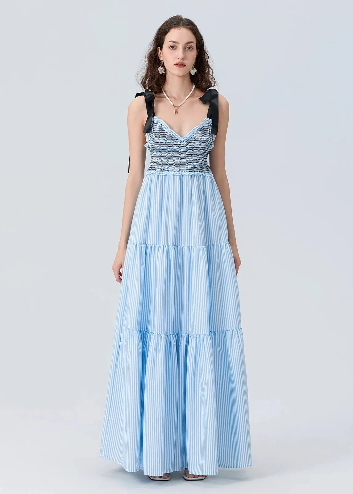 Robe champêtre bleue