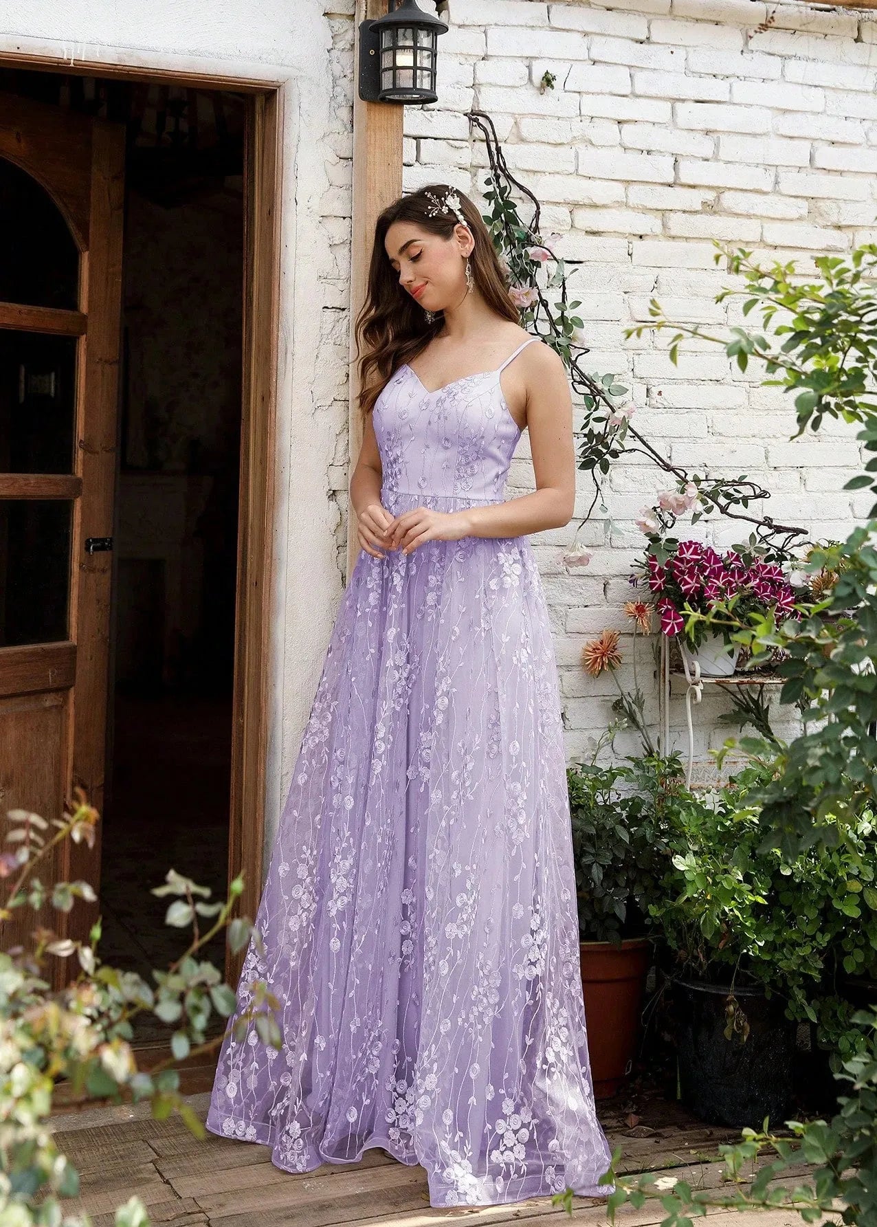 Robe de demoiselle d'honneur couleur lavande