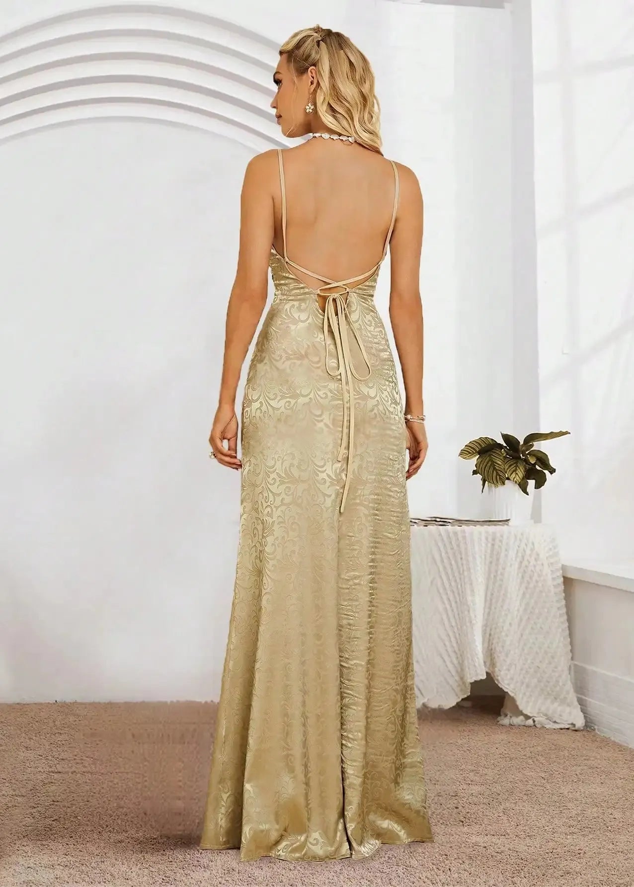 Robe demoiselle d'honneur dorée