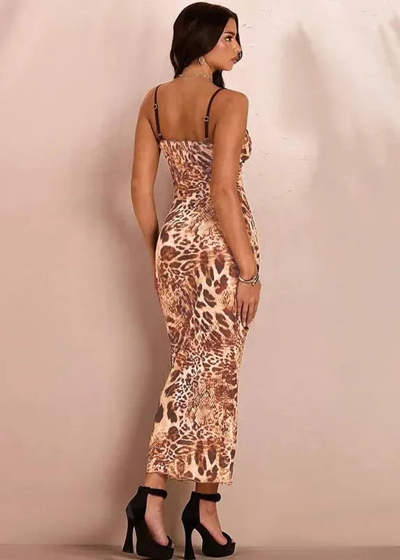 Robe imprimée leopard-Robe Parfaite