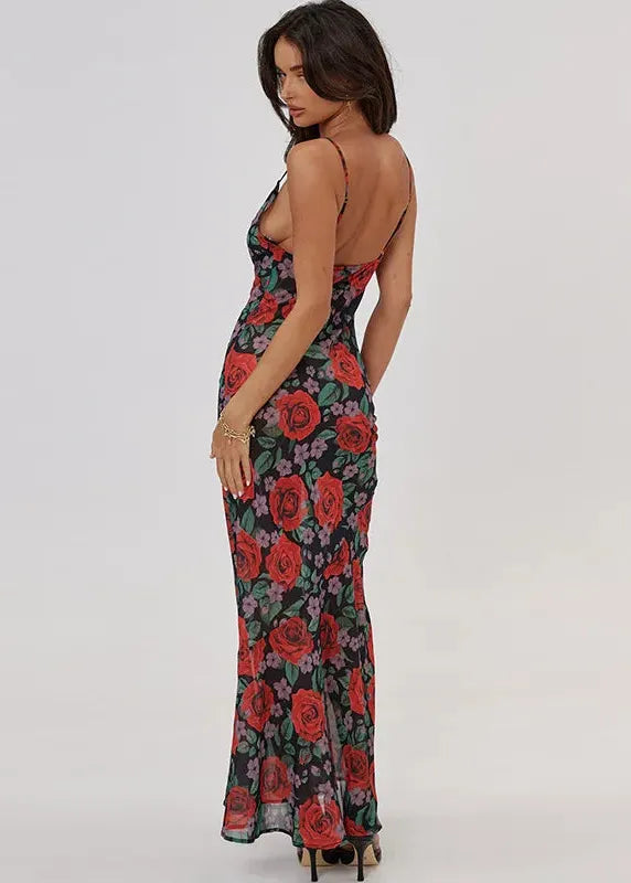 Robe longue fleurie vintage-Robe Parfaite