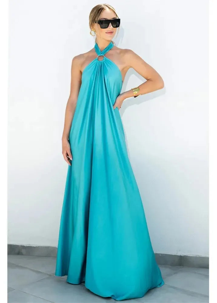 Robe longue fluide dos nu