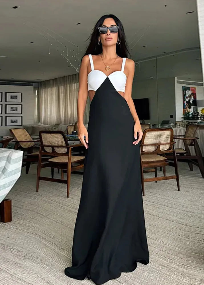 Robe noire et blanche