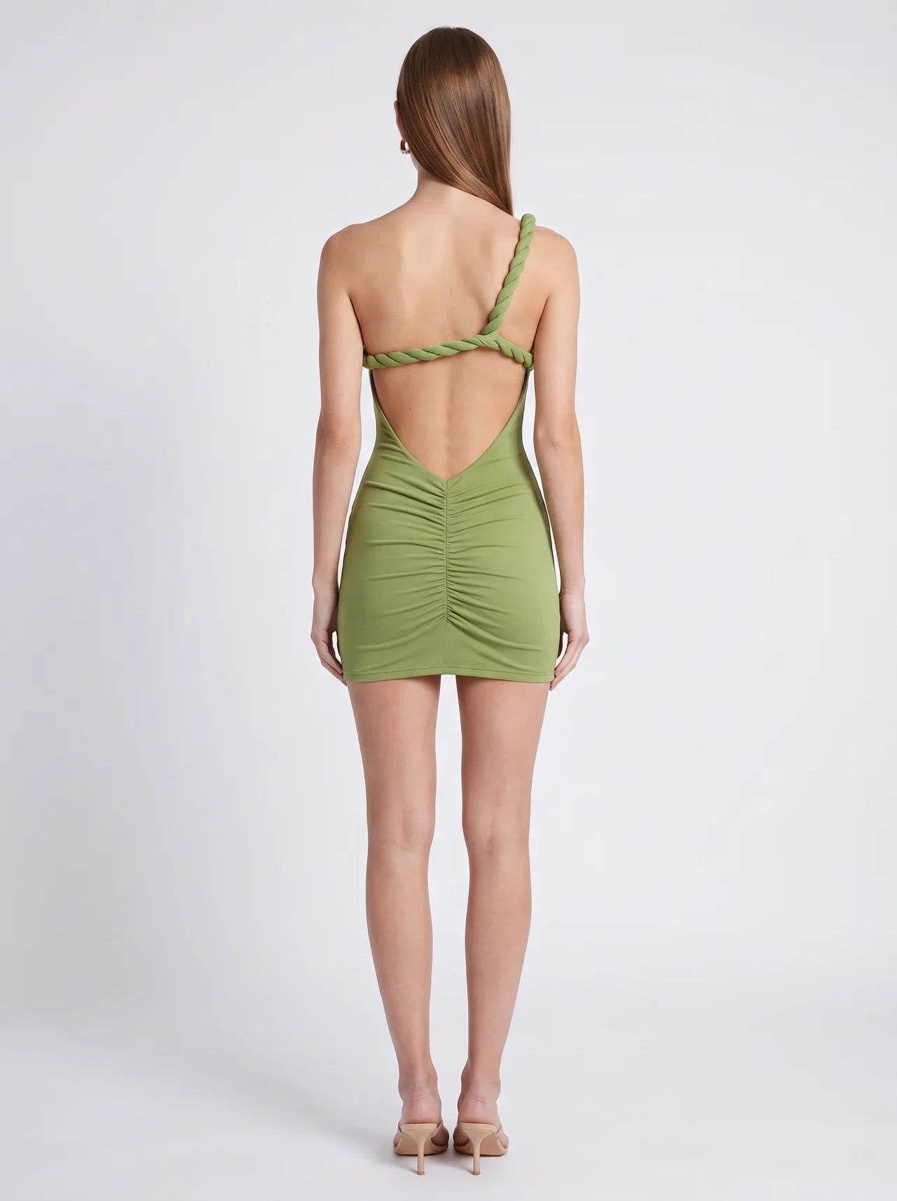 Robe courte moulante verte