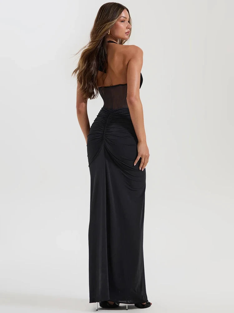 Robe corset de soirée noire