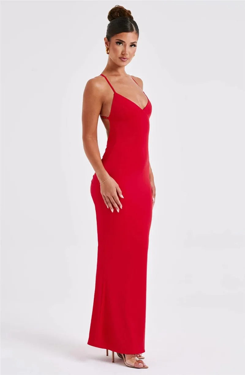 Robe moulante dos nu