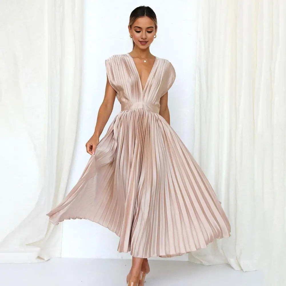 Robe demoiselles d'honneur plissé champagne