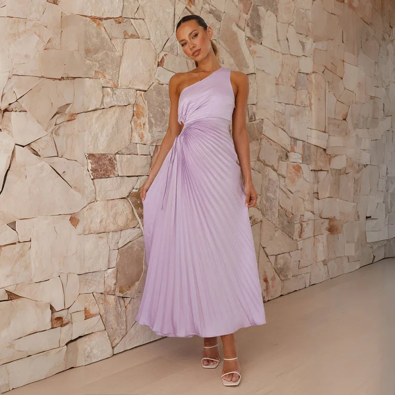 Robe longue lavande