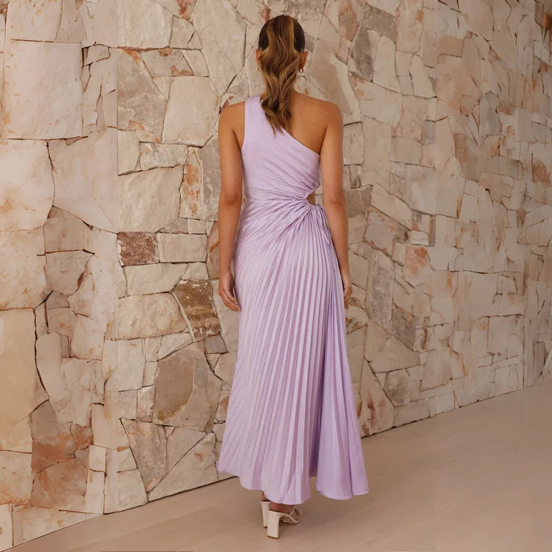 Robe longue lavande