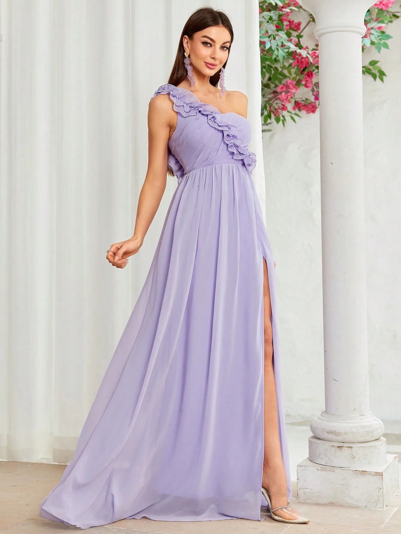Robe ceremonie lilas