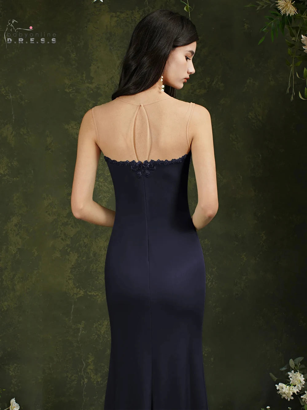 Robe sirene bleu marine