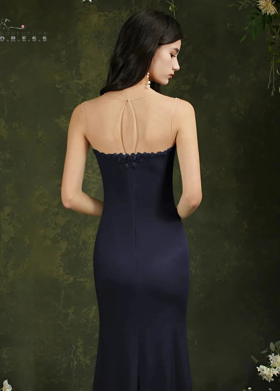 Robe sirene bleu marine