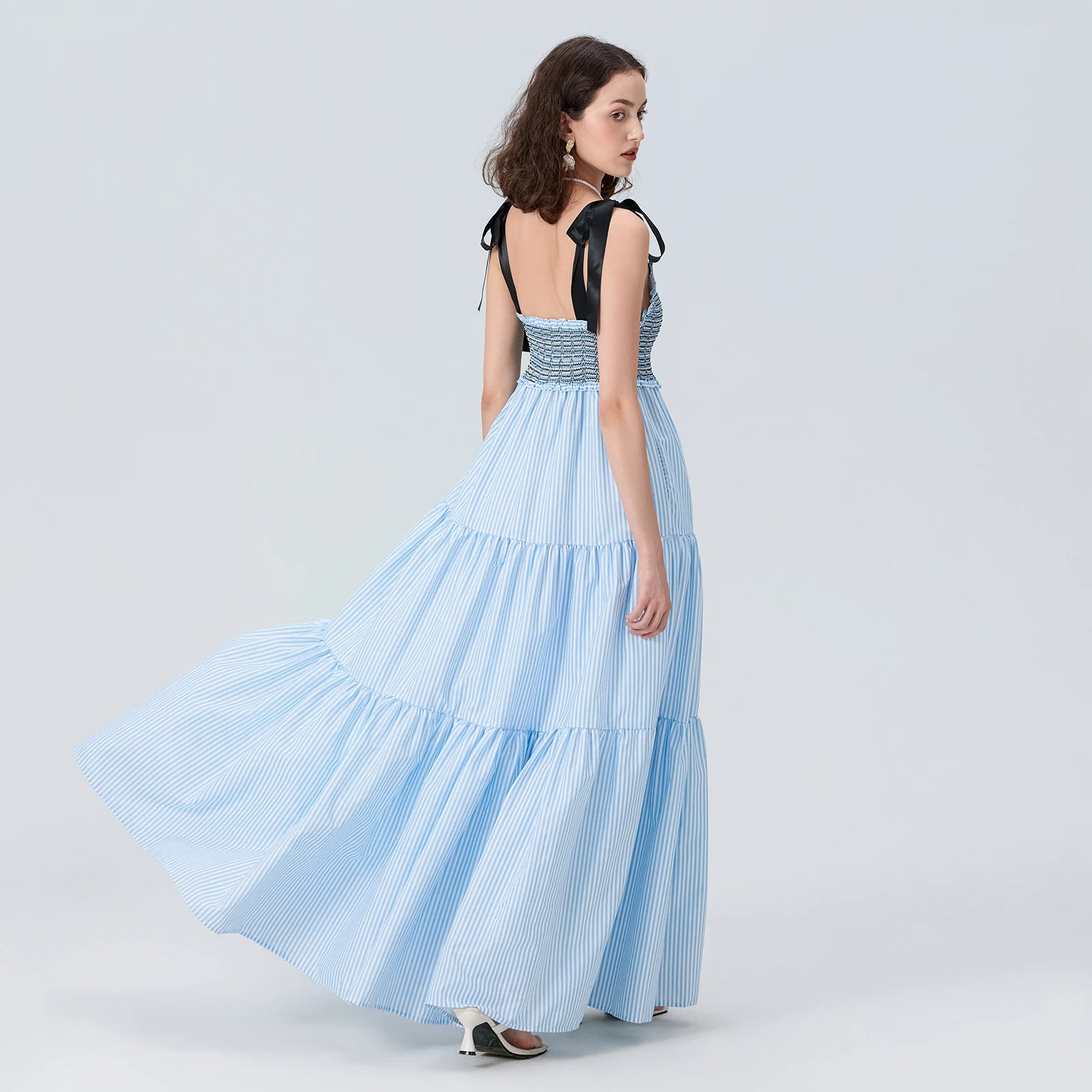 Robe champêtre bleue