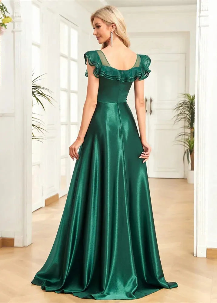 Robe de bal vert emeraude
