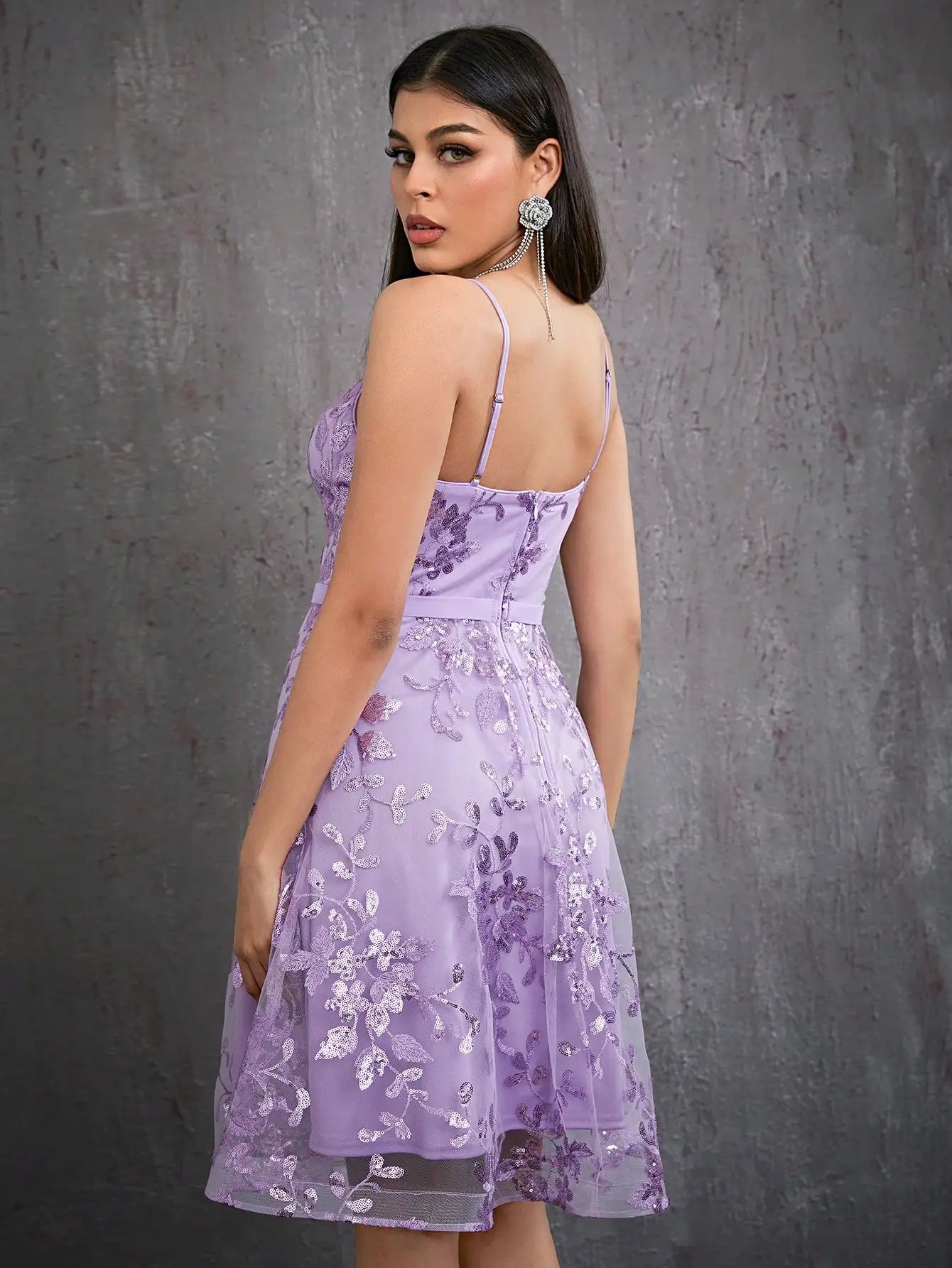 Robe de bal lilas courte