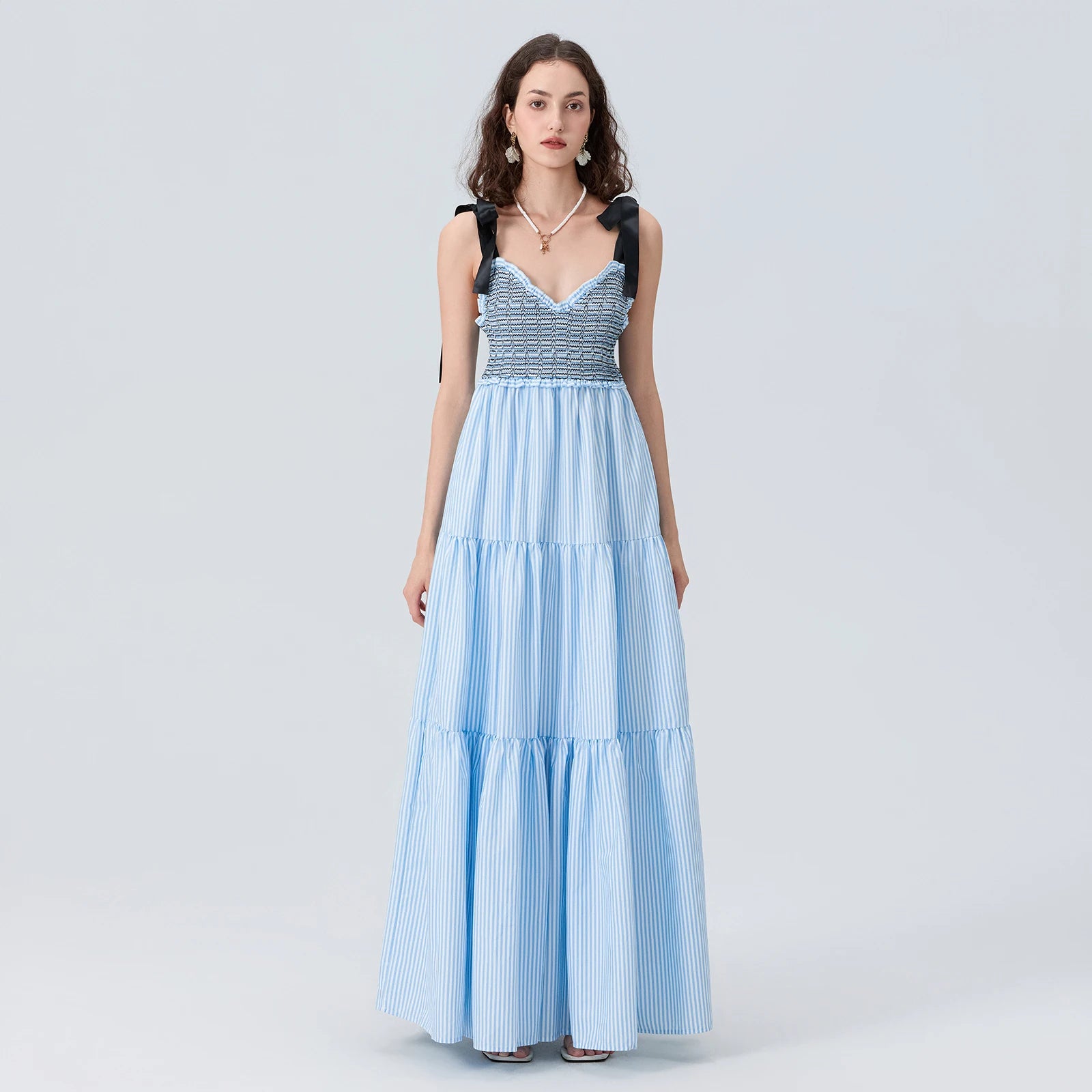 Robe champêtre bleue