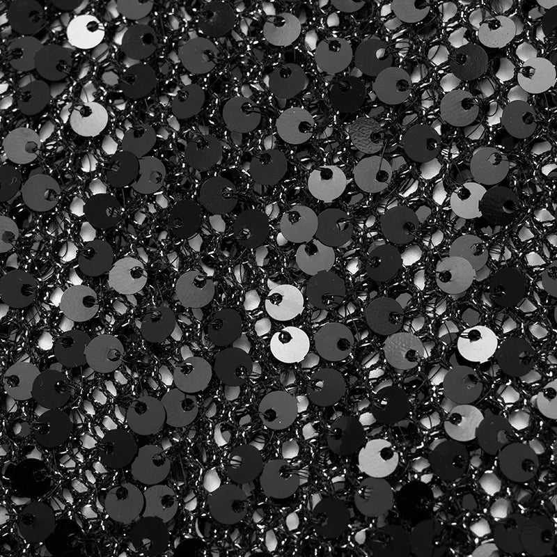 Robe de soirée courte noire sequins