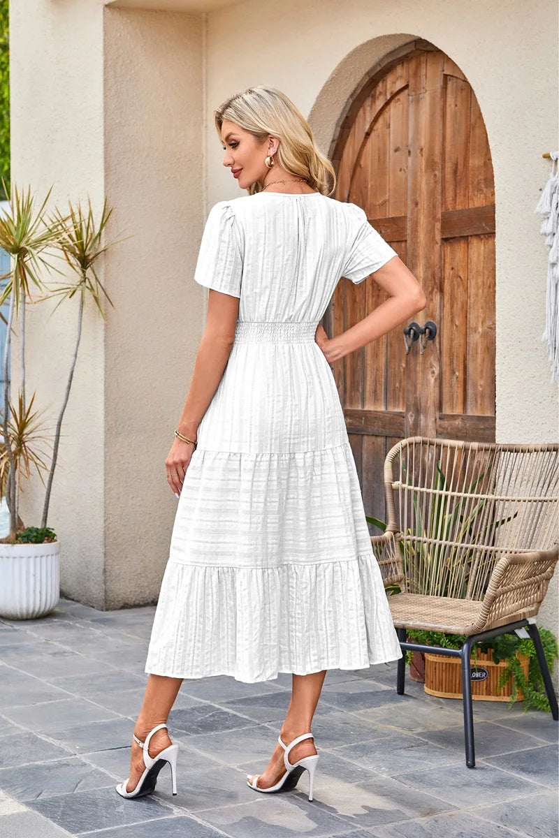 Robe blanche a poche