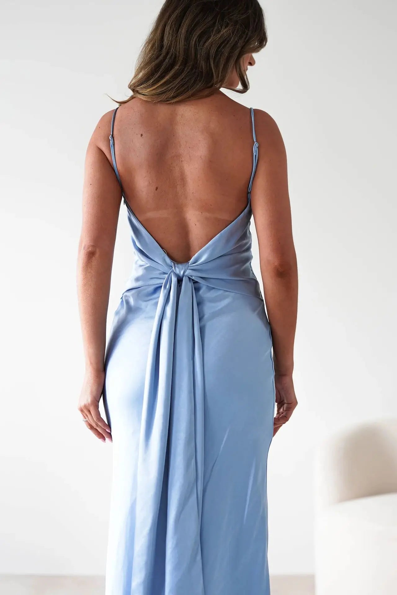 Robe demoiselle d'honneur bleu clair
