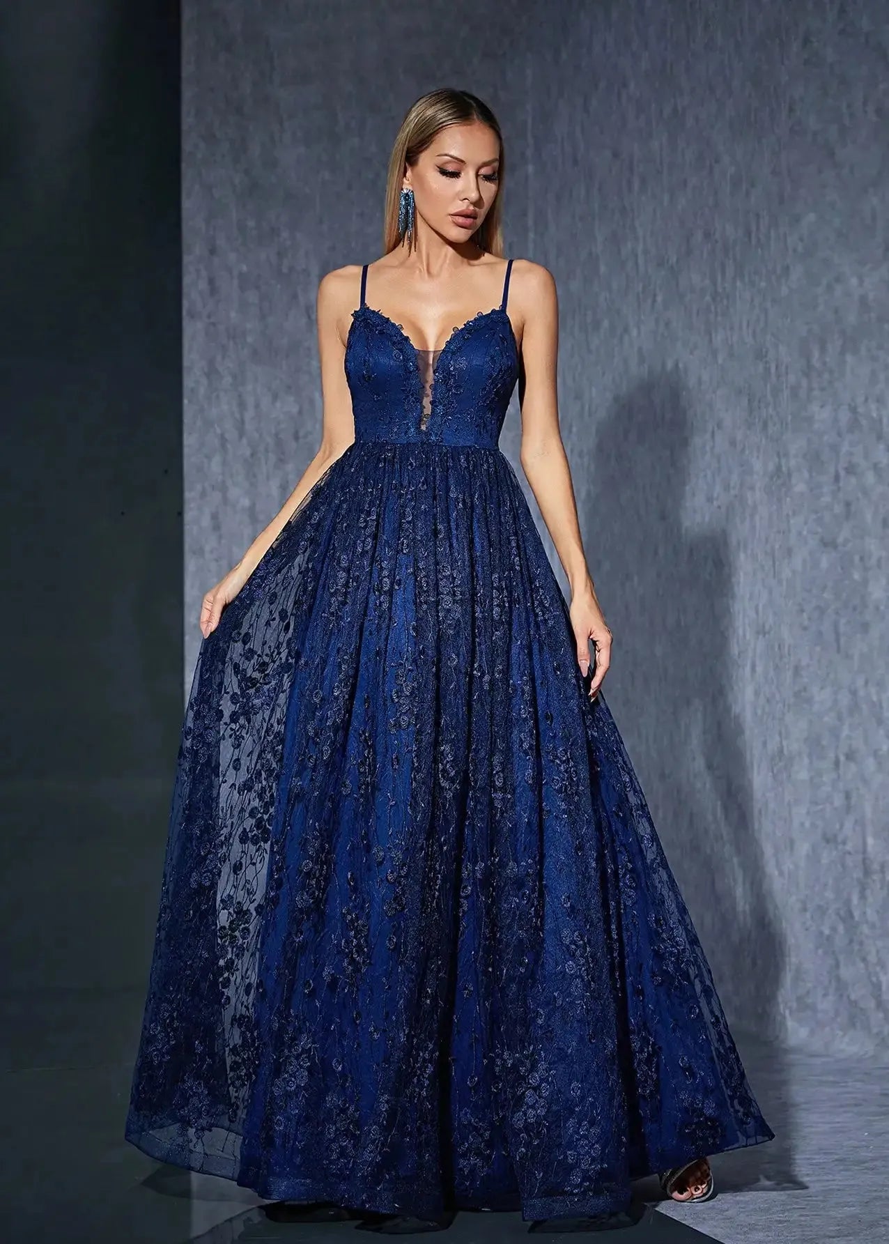 Robe de bal bleu nuit