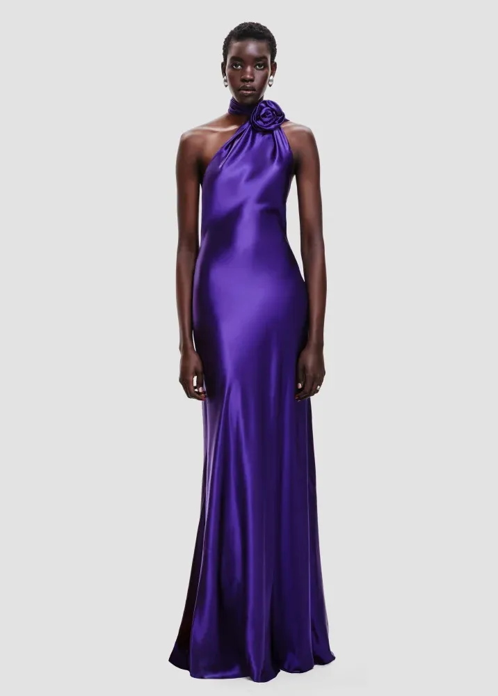 Robe violette de soirée