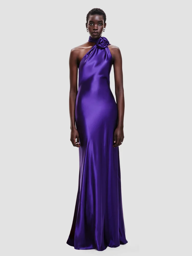 Robe violette de soirée