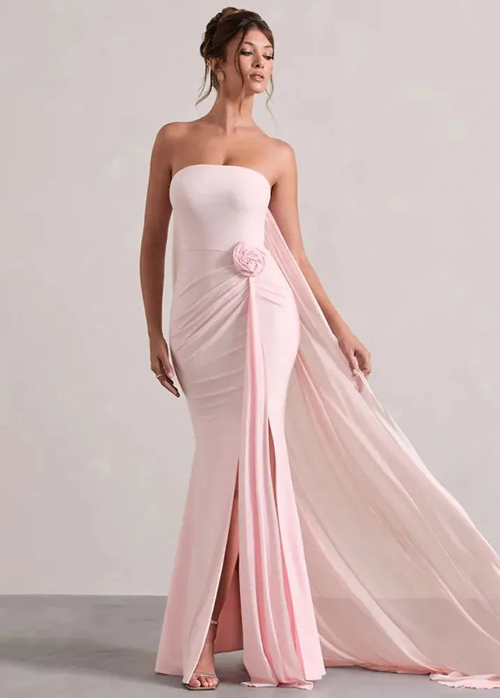 Robe longue fendue ceremonie