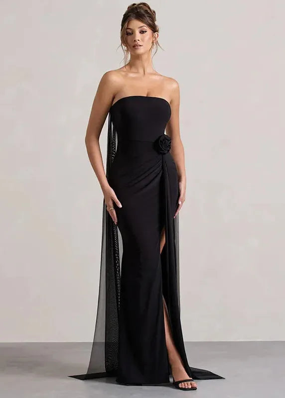 Robe longue fendue ceremonie
