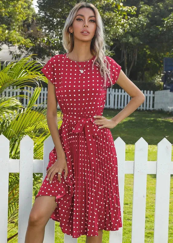 Midi robe a pois