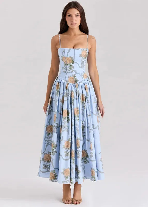 Robe fleurie mi longue