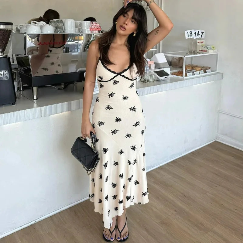 Robe blanche fleurie