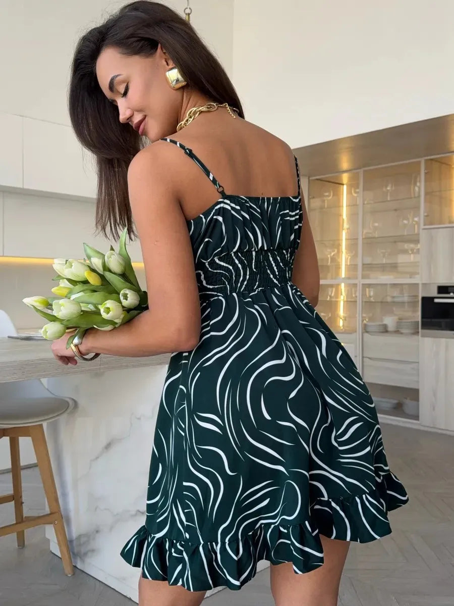 Robe patineuse verte