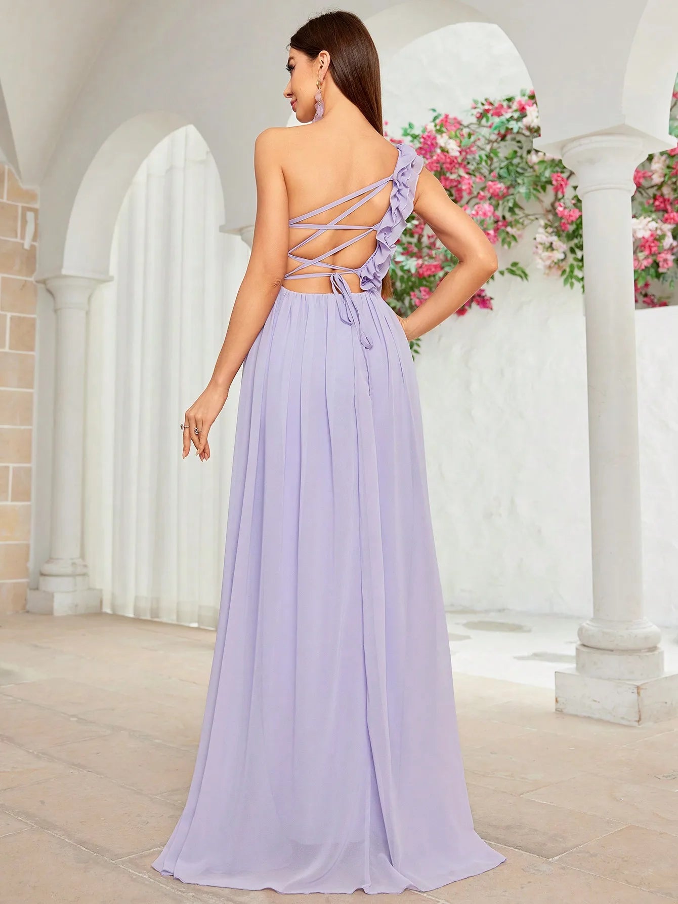 Robe ceremonie lilas