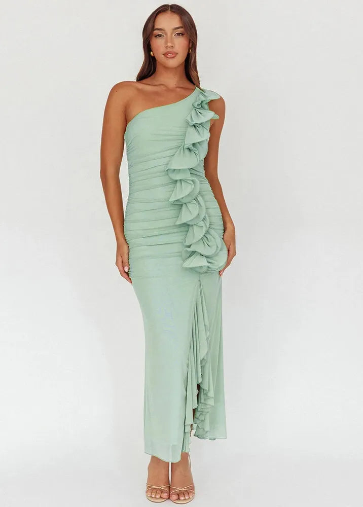 Robe de soirée vert d'eau
