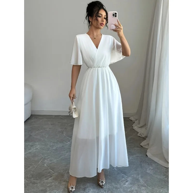 Robe blanche mousseline