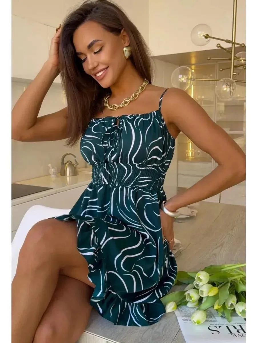 Robe patineuse verte