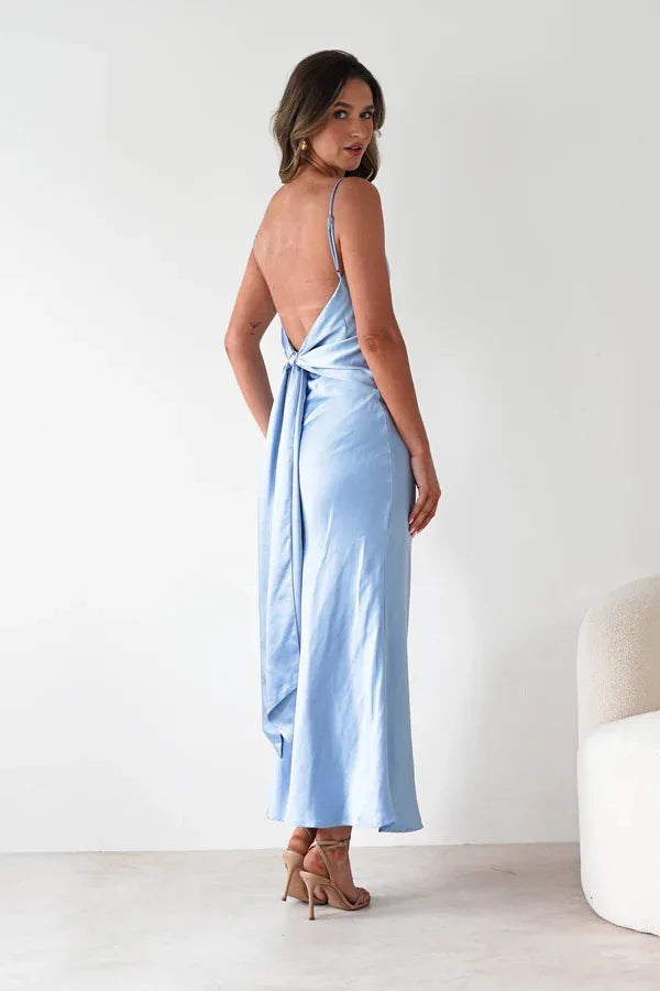 Robe demoiselle d'honneur bleu clair